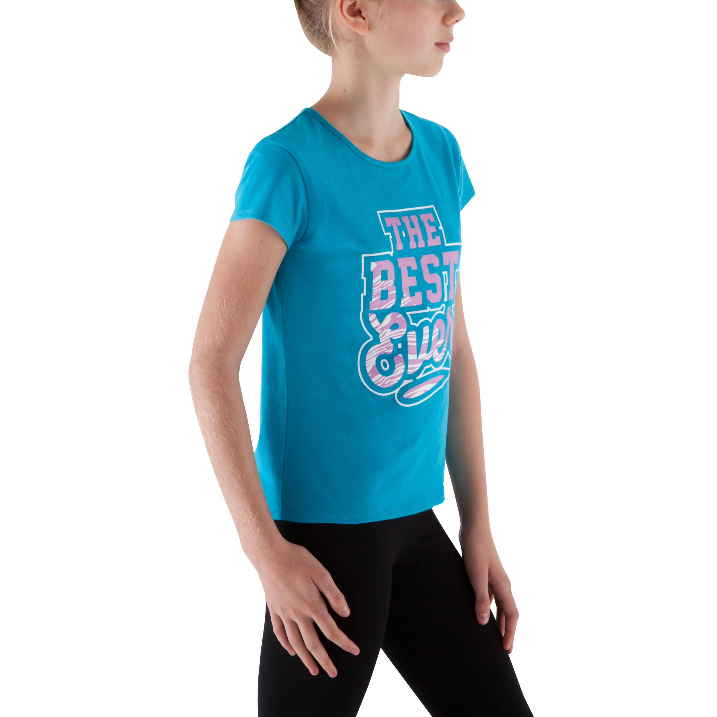 Girls' Gym T-shirt - Blue 9/12