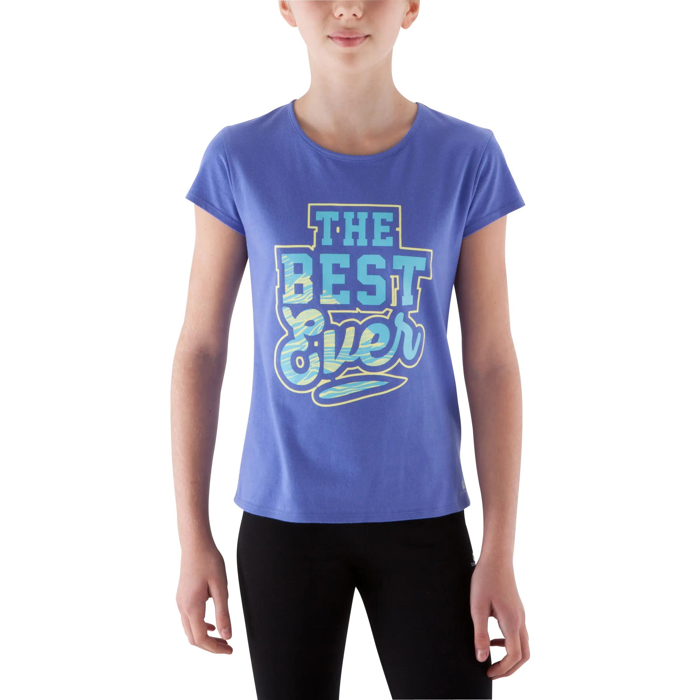 Girls' Gym T-shirt - Purple 8/12