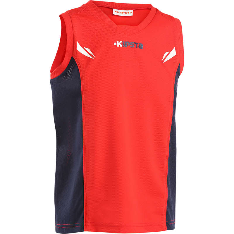 KIPSTA EVO Kids Basketball jersey Red Blue Decathlon