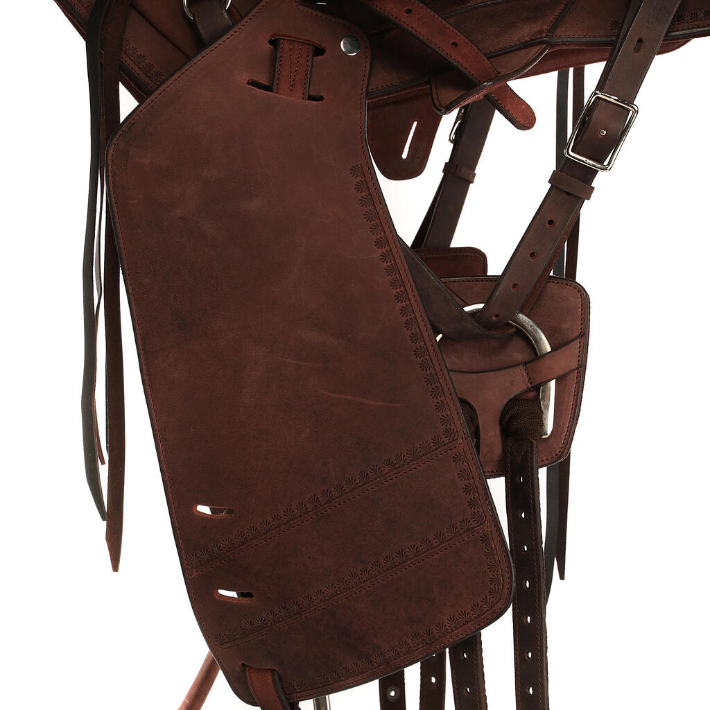 Horse Riding Hacking Saddle for Horse Escape - Brown