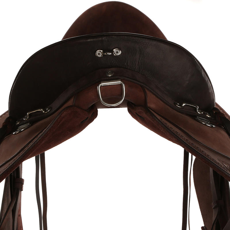 Escape Horse Riding Hacking Saddle for Horse - Brown - Decathlon