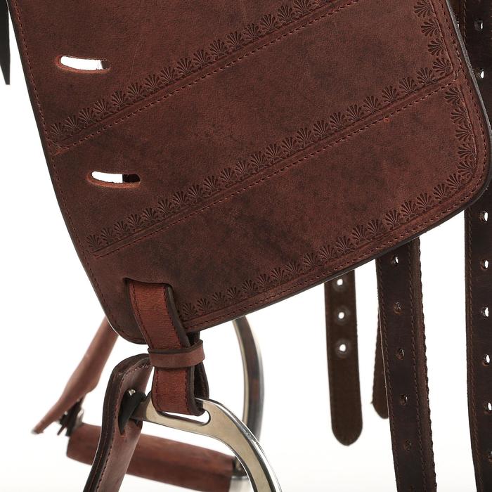 GALOP WEAR Ceinture d'équitation en cuir Galop - motif cheval embossé