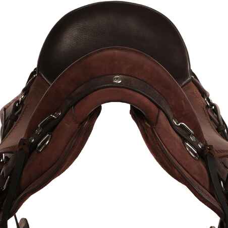 Horse Riding Hacking Saddle for Horse Escape - Brown