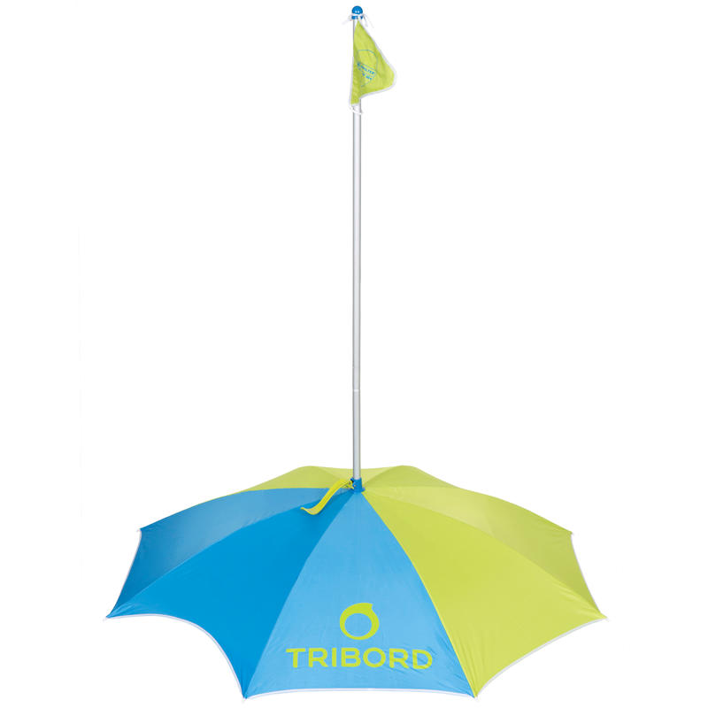 PARUV Protect Beach Umbrella - Blue/Green - Decathlon