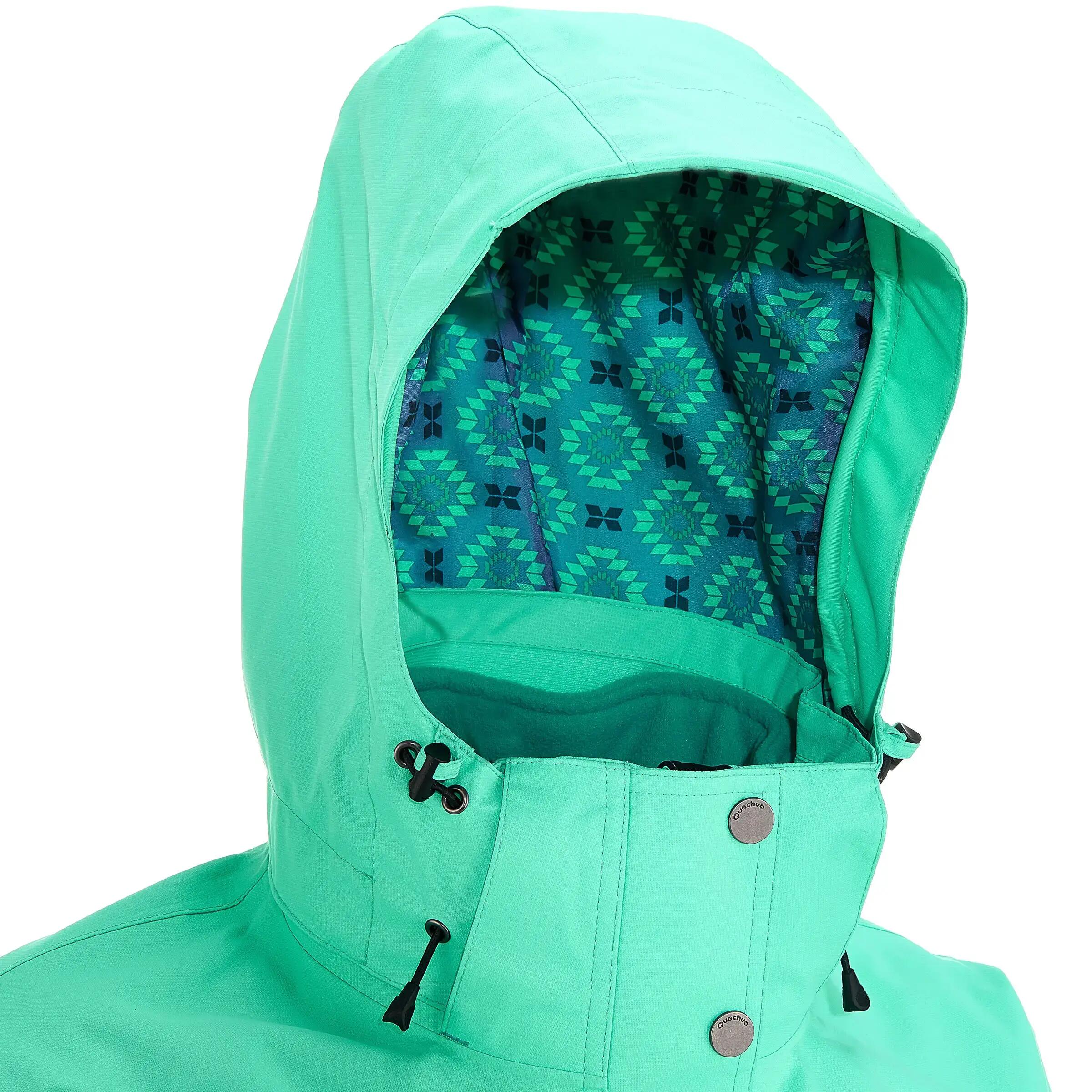 Arpenaz 300 Rain 3-in-1 Women's Hiking Jacket - Electric Green 8/22