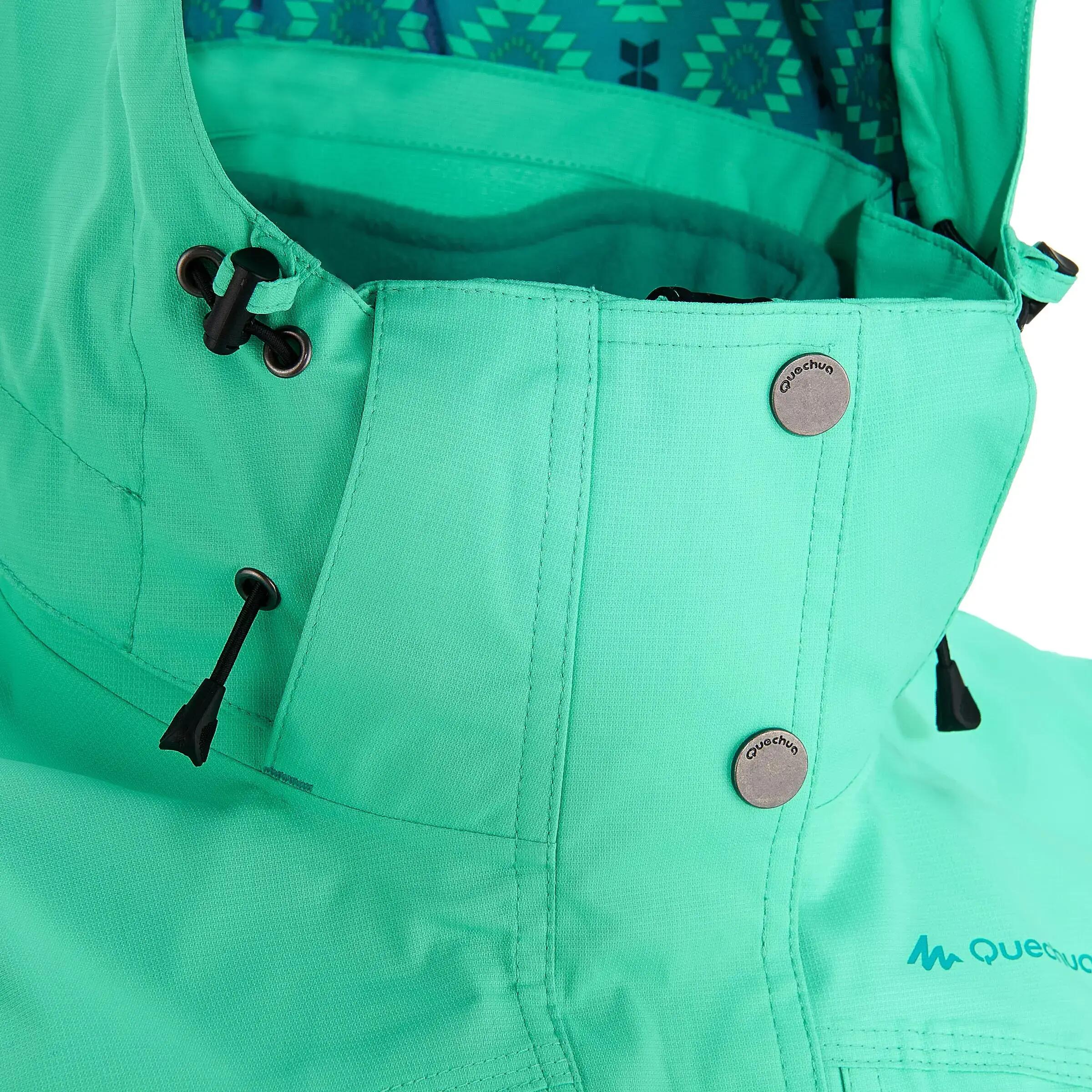 Arpenaz 300 Rain 3-in-1 Women's Hiking Jacket - Electric Green 10/22