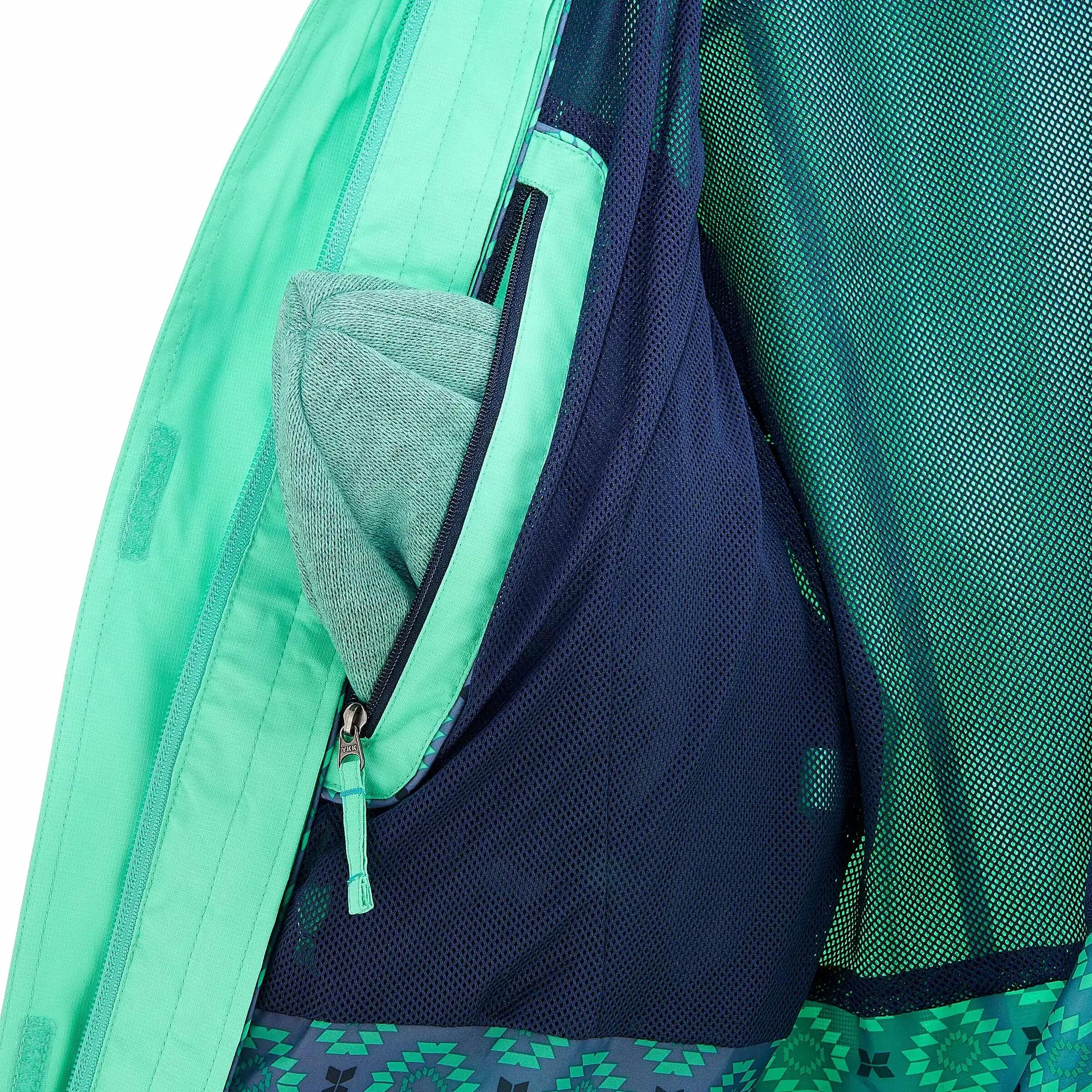Arpenaz 300 Rain 3-in-1 Women's Hiking Jacket - Electric Green 16/22