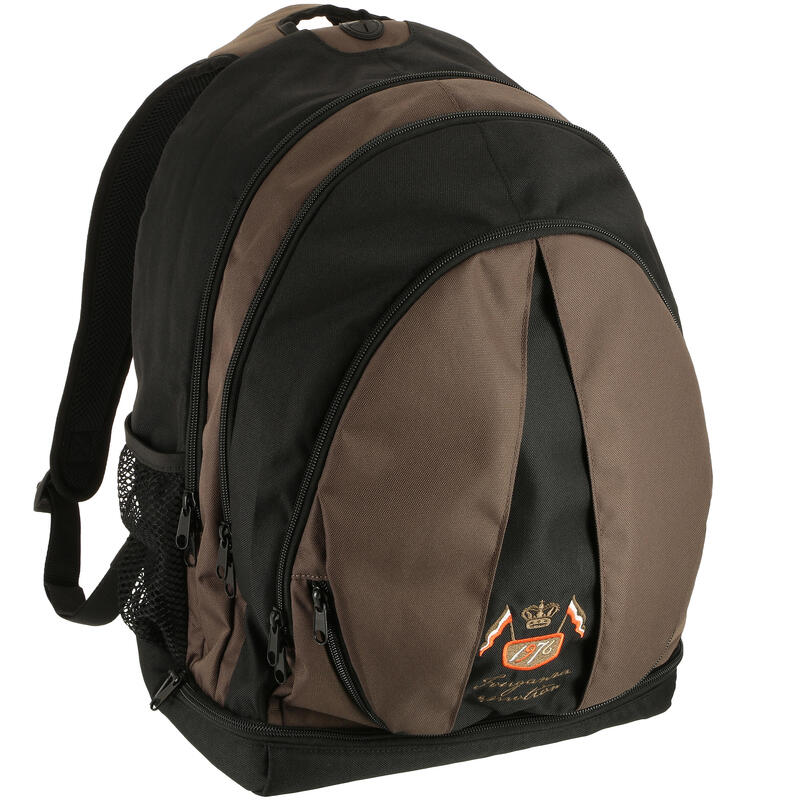 Sac à dos équitation 29L gris chiné et camel