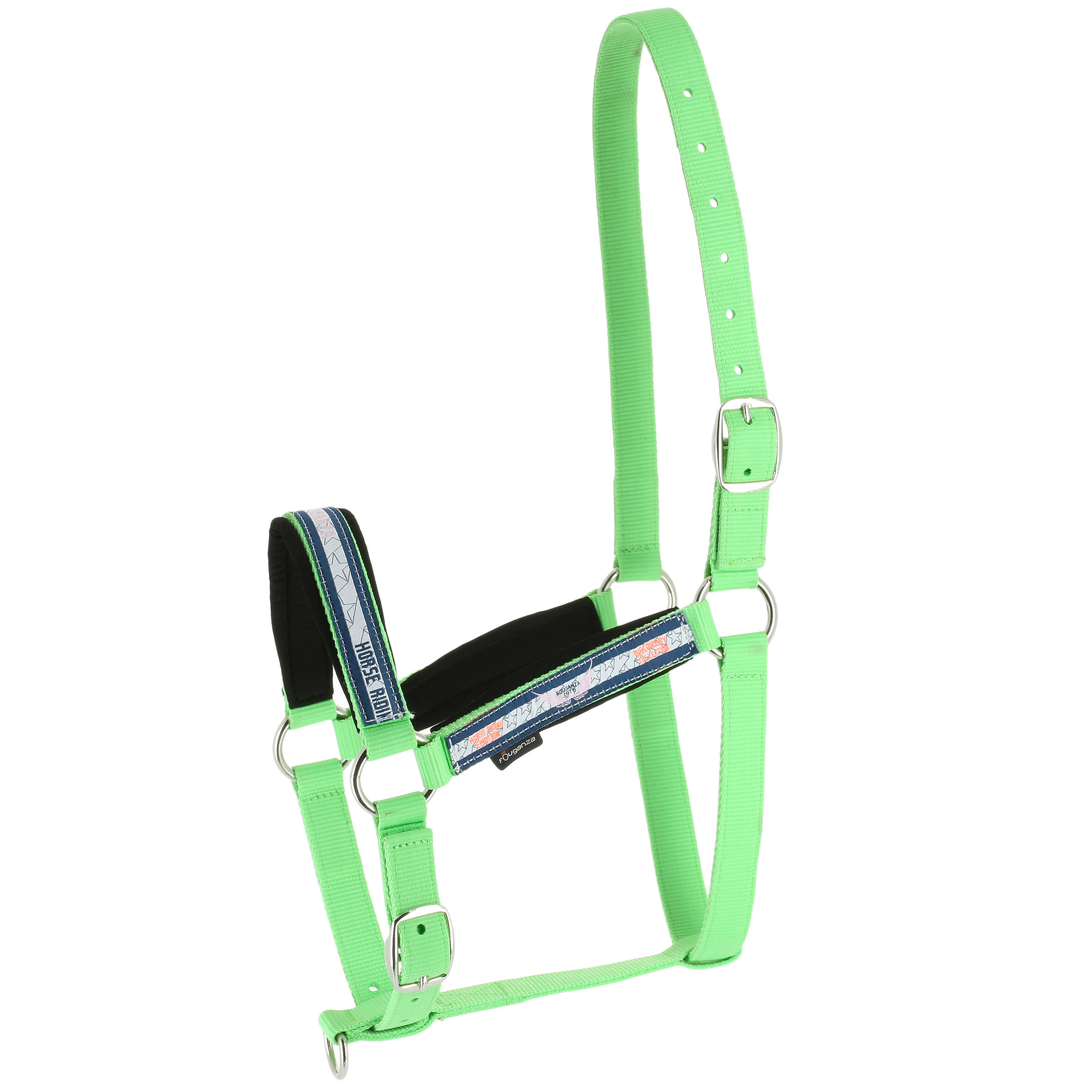 Angel Horse Riding Halter and Leadrope Set for Horse or Pony - Green 2/6
