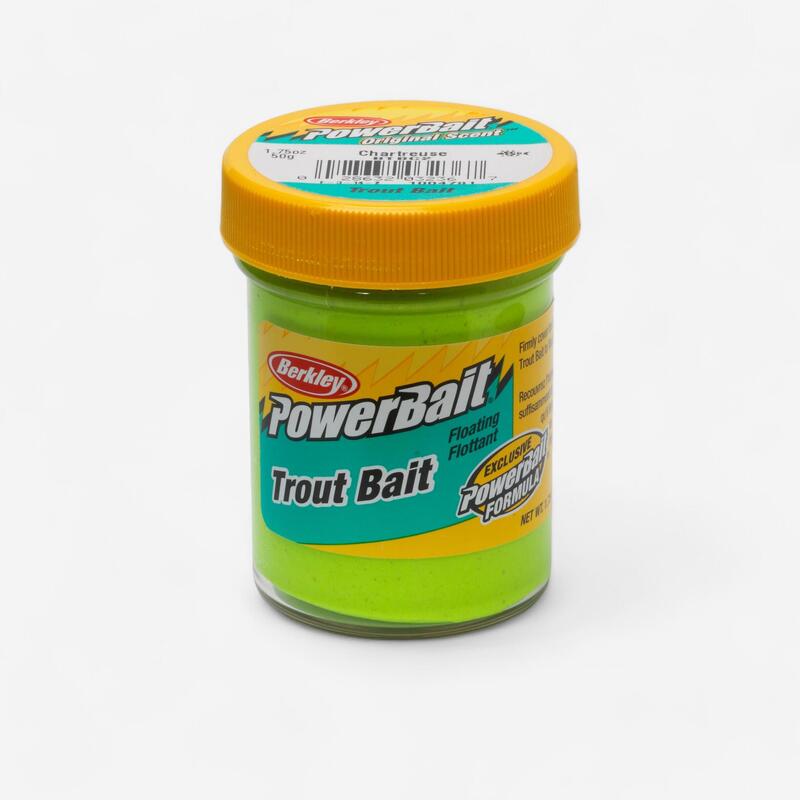 maaien Druppelen zout BERKLEY Foreldeeg voor forelvissen in vijvers Powerbait Chartreuse |  Decathlon