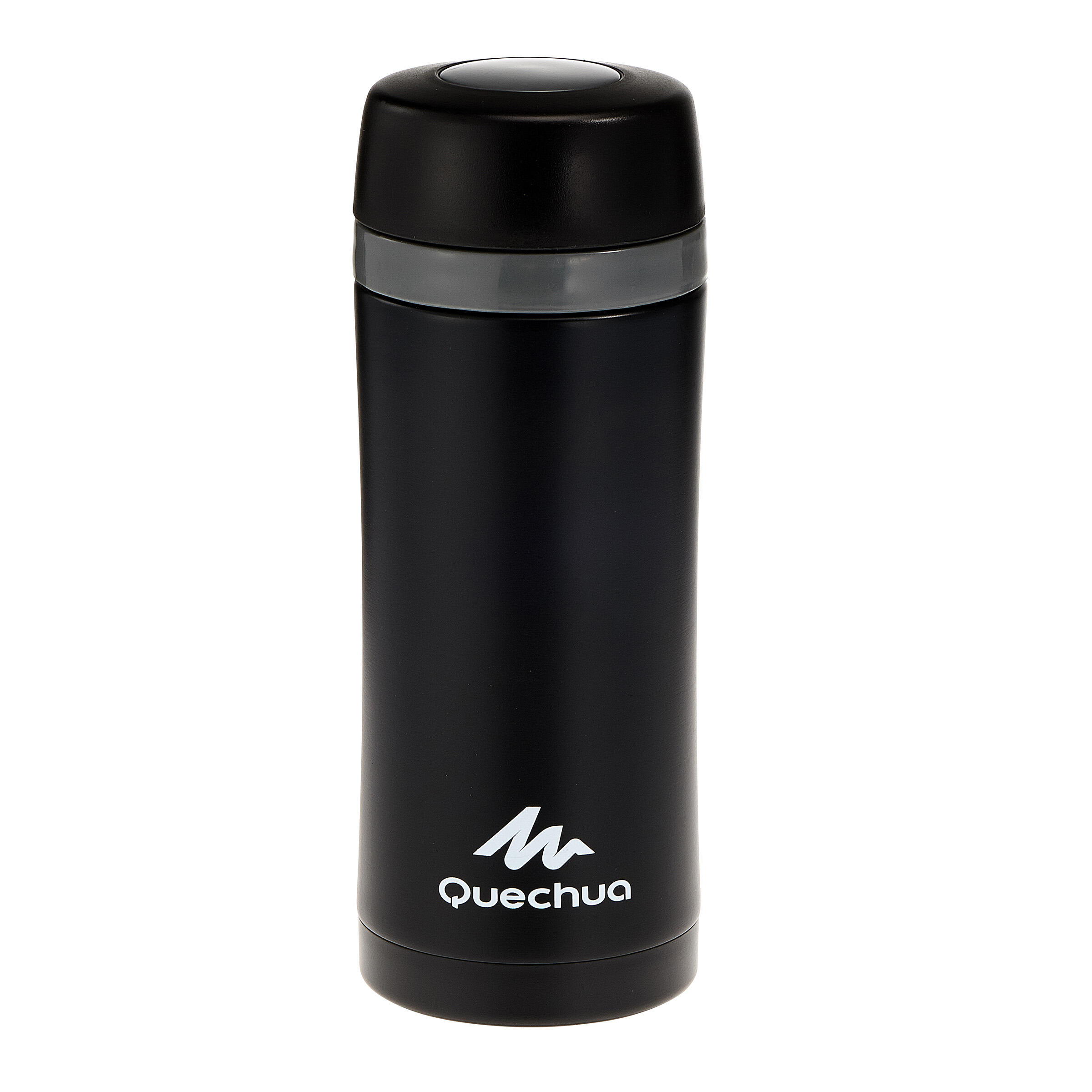 QUECHUA Isothermal Stainless Steel Hiking Mug 0.35L - Black