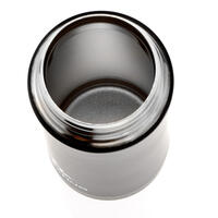 Crna termos čaša od nerđajućeg čelika za planinarenje (0,35 l)