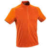 Pánske tričko TechFresh 100 so zipsom a krátkym rukávom na turistiku oranžové