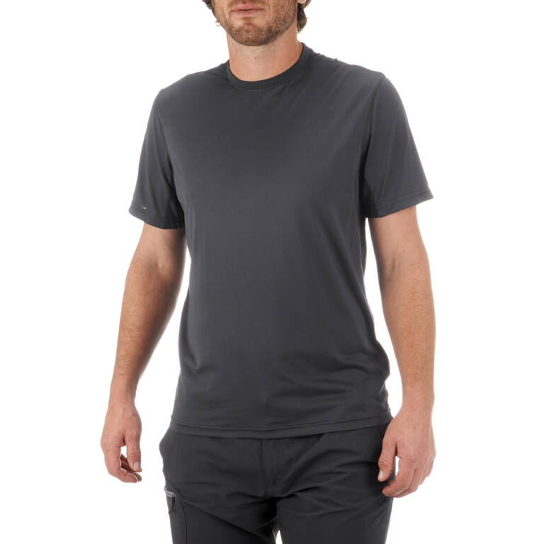 Tech Fresh 50 Men's Short Sleeve Hiking T-shirt - Abu-abu Gelap