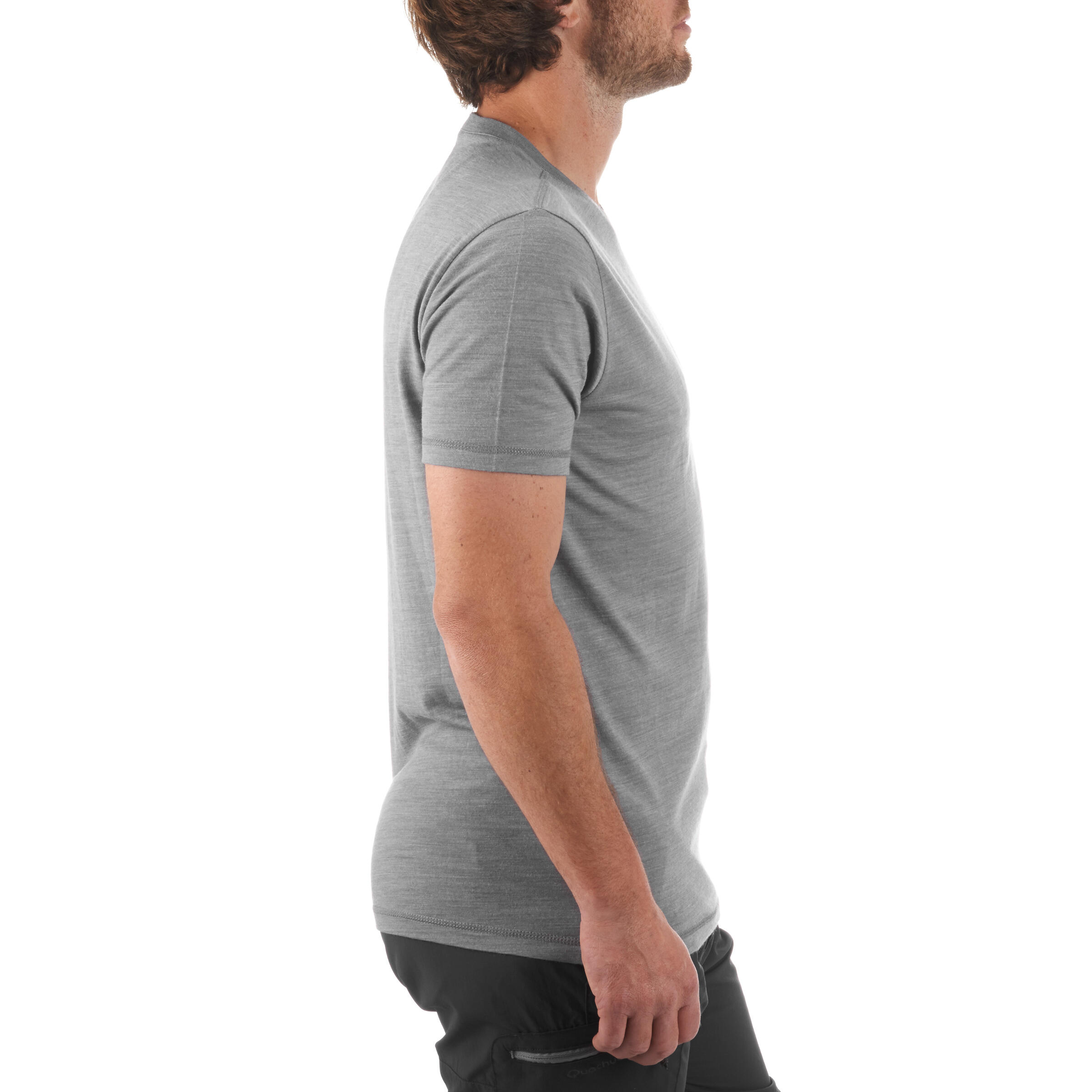 Short Sleeved Trekking Techwool 155 Man’s T-shirt - Grey 4/10