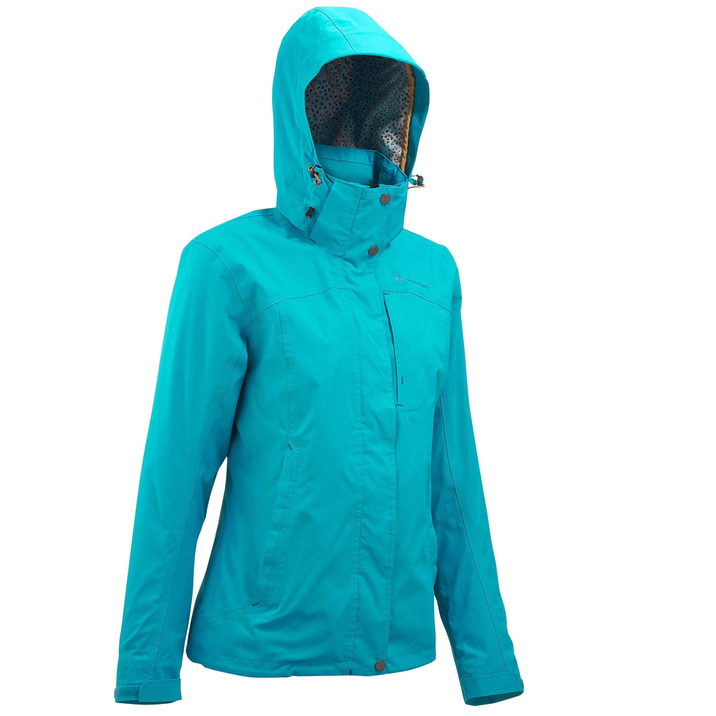 Arpenaz 300 women's waterproof walking rain jacket - blue 2/13