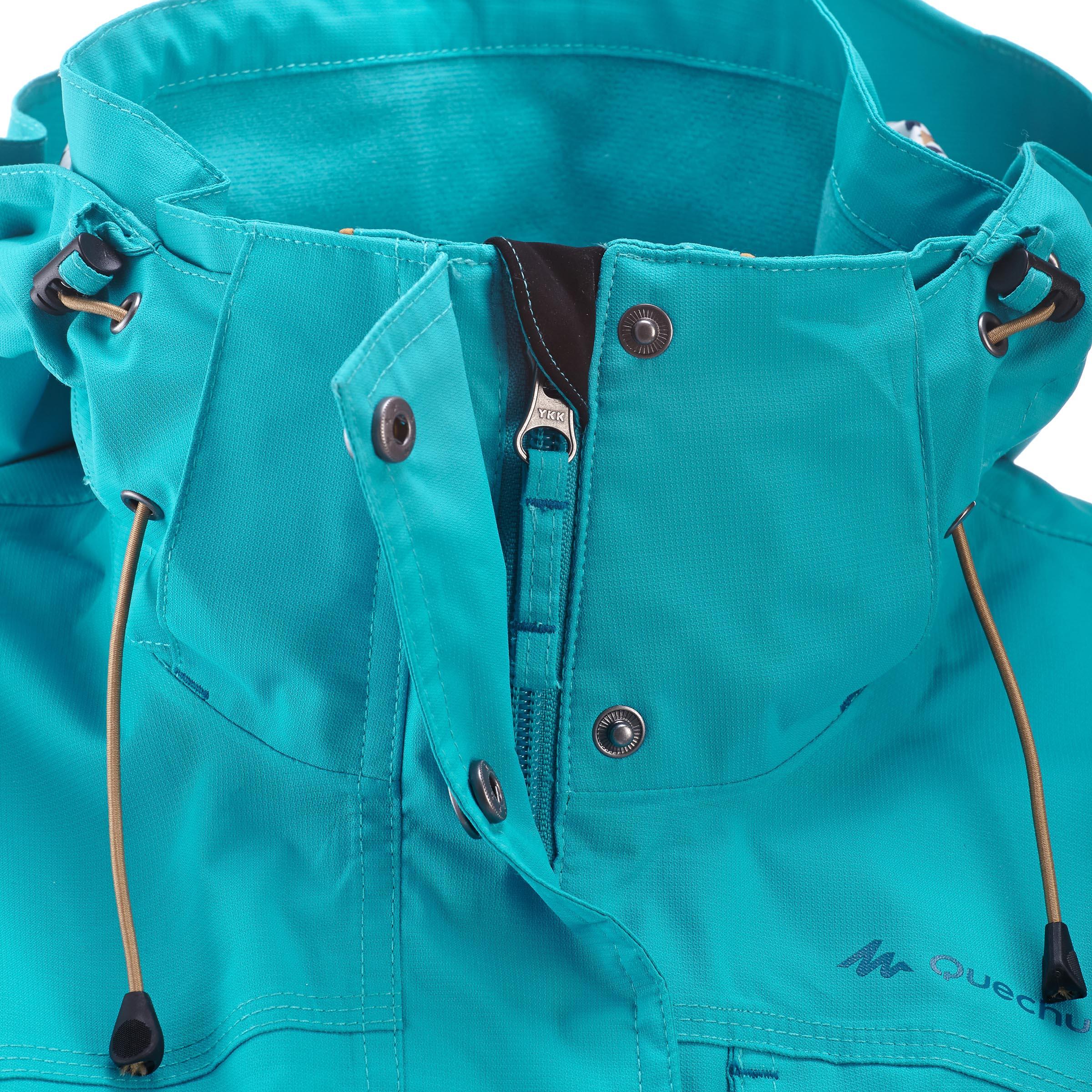 Arpenaz 300 women's waterproof walking rain jacket - blue 8/13