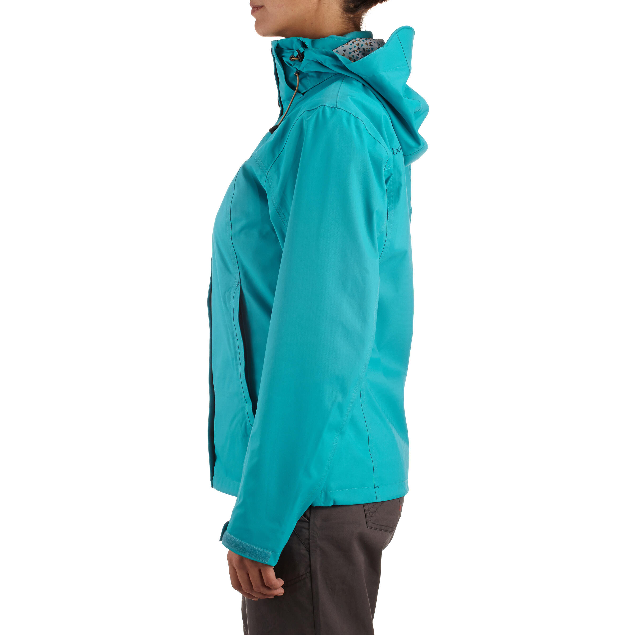 Arpenaz 300 women's waterproof walking rain jacket - blue 4/13