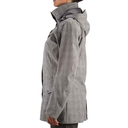 Arpenaz 500 women's waterproof walking rain jacket - grey