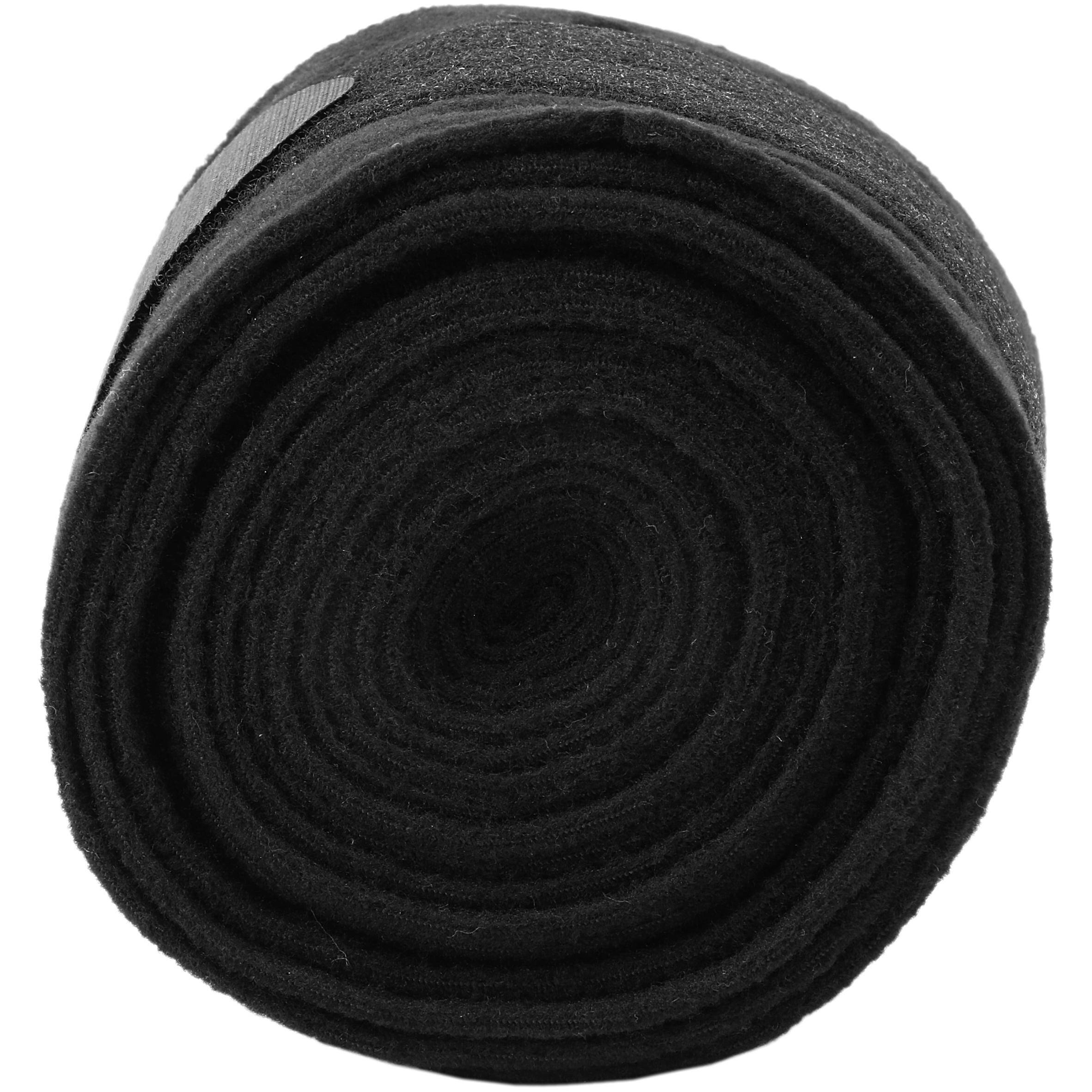 Horse Riding Polo Bandages For Horse Pony 3m 4 Pack Black -  3