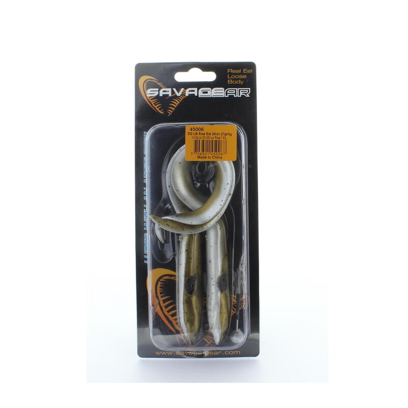 LEURRES SOUPLES EAU DOUCE REAL EEL 20CM 27G OLIVE X2