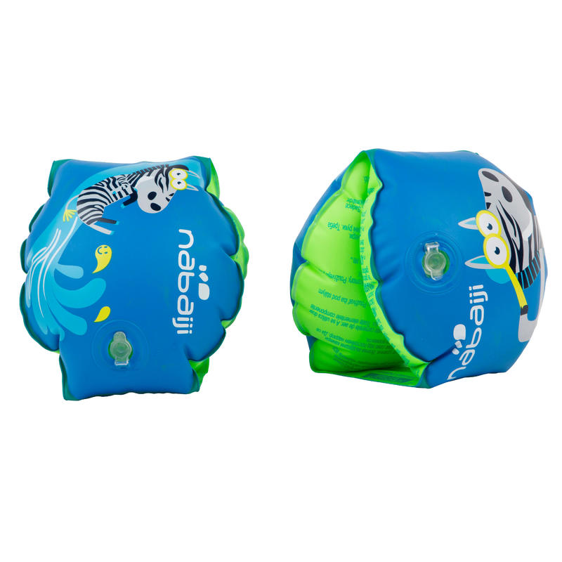 Flotadores inflables brazos azules para niños estampado "ZEBRO" 11-30 kg Flotadores inflables brazos azules para niños estampado "ZEBRO" 11-30 kg