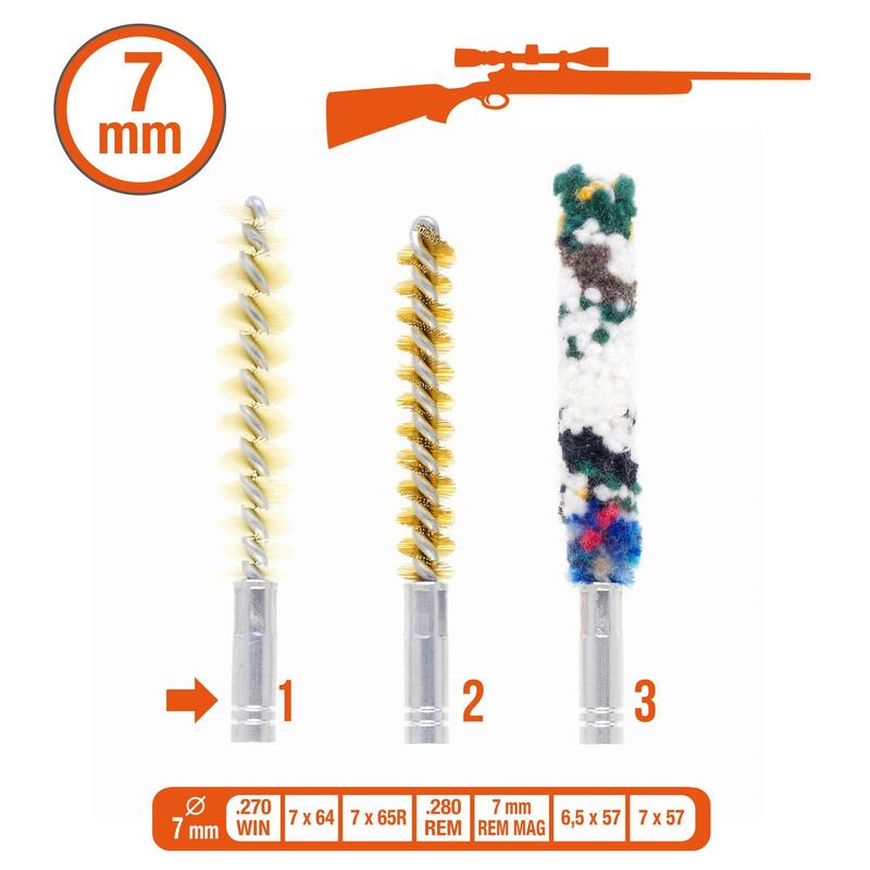 Brosses de rechange pour kit armes rayées (filetage 8/32)