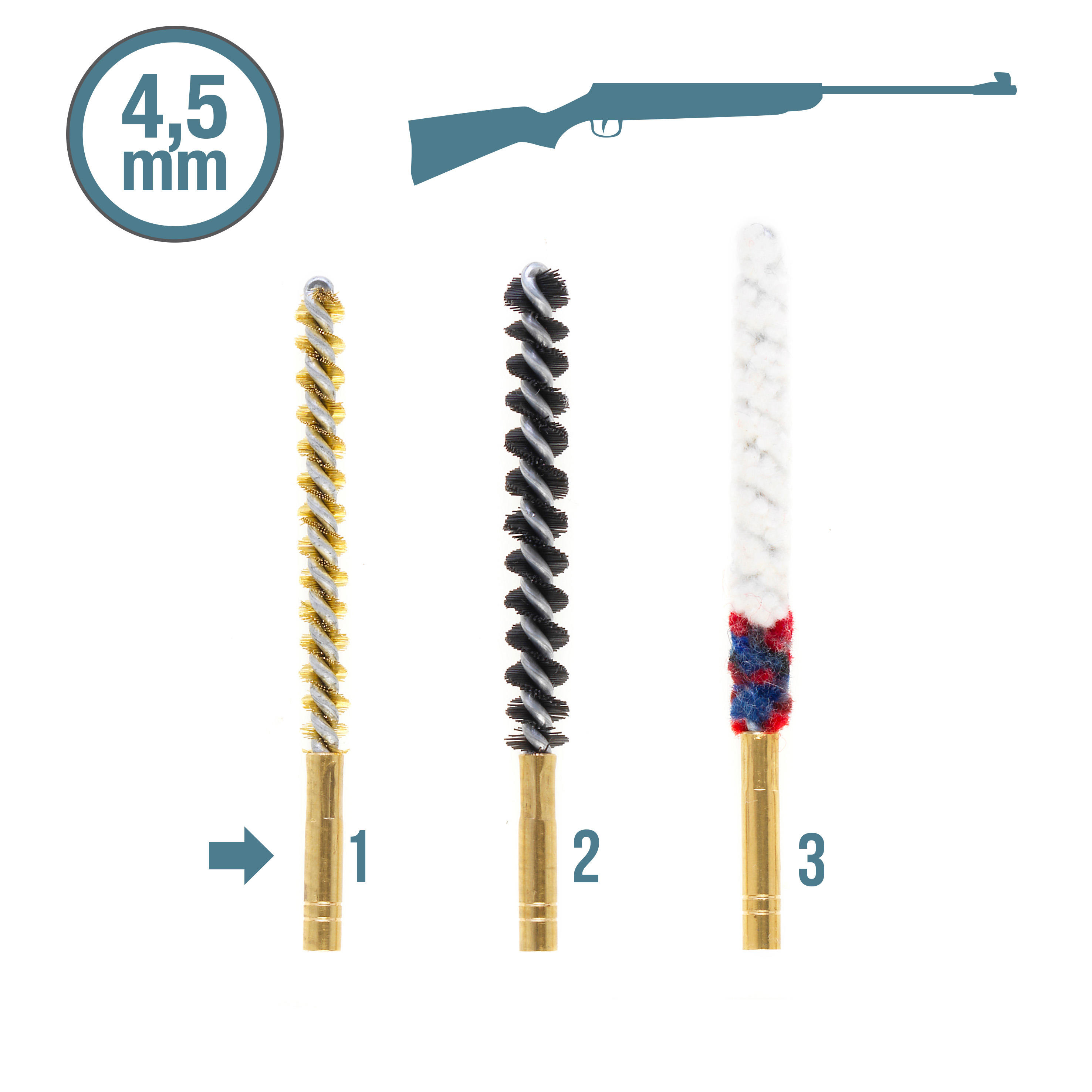Cleaning kit 4.5 mm calibre - SOLOGNAC