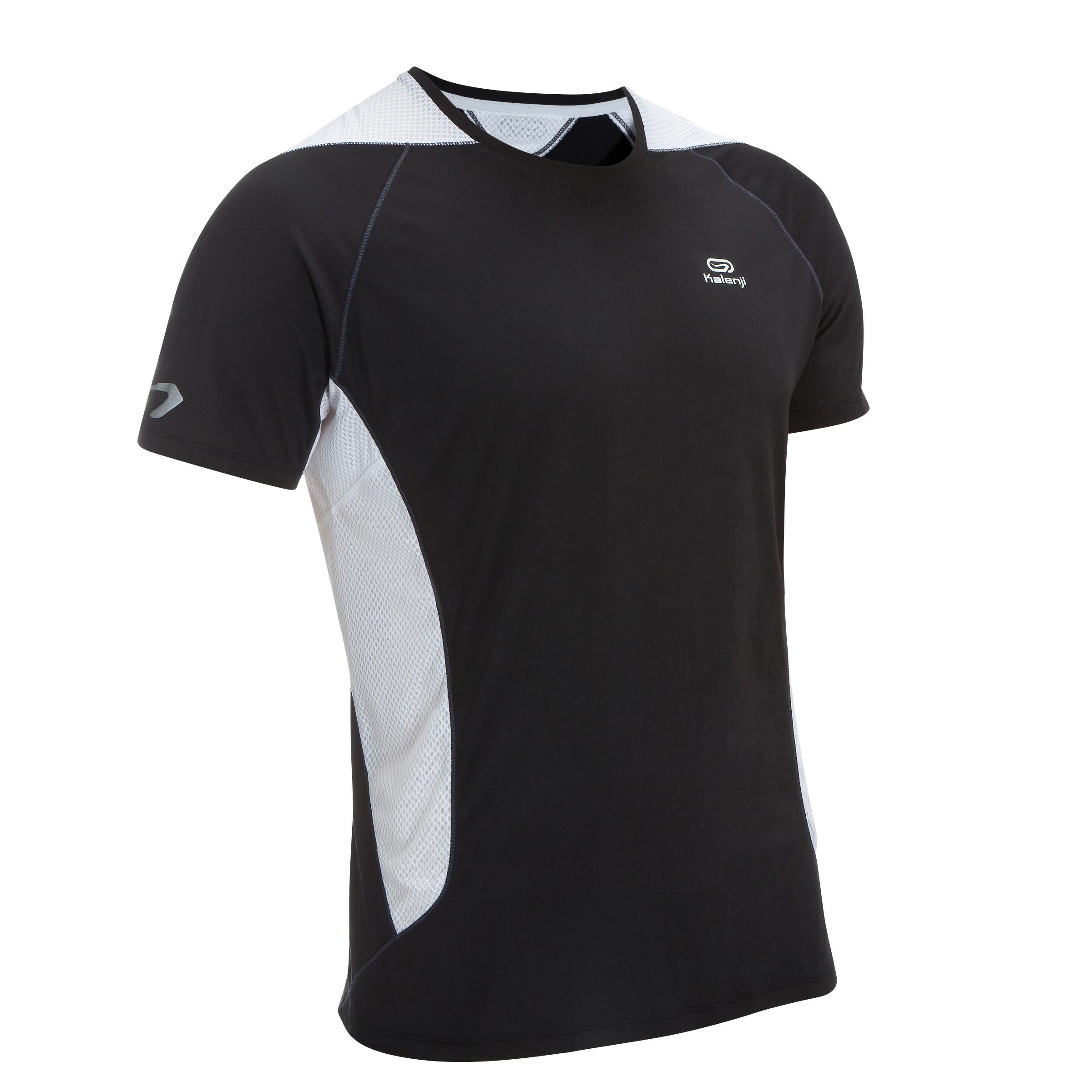 KALENJI Eliofeel Men's Running T-shirt - black white