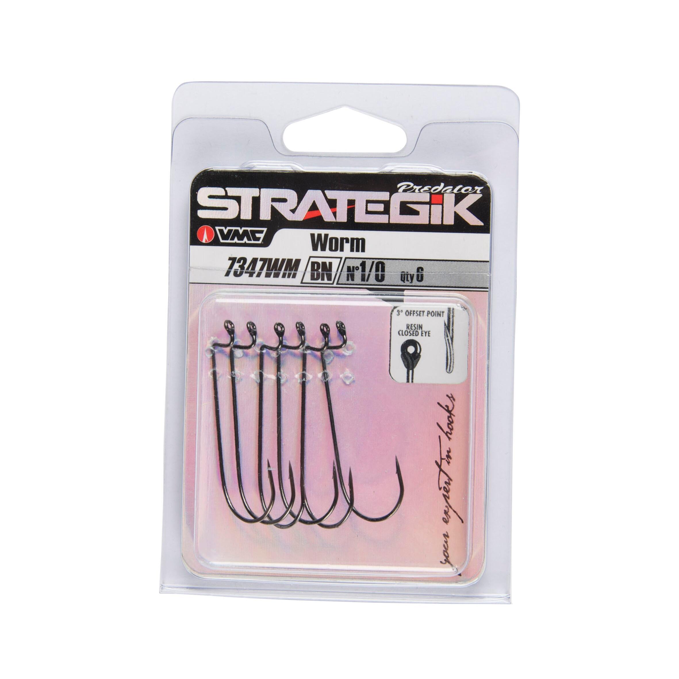 7347 WORM No. 1/0 SOFT LURE FISHING HOOK 2/2