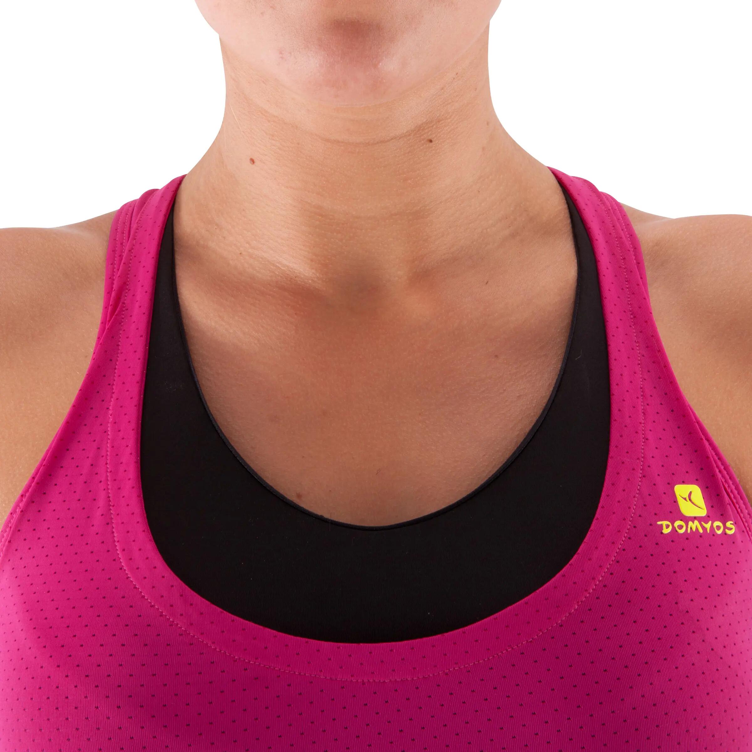 Breathe Booster Women's Fitness Tank Top - Pink Black 7/14