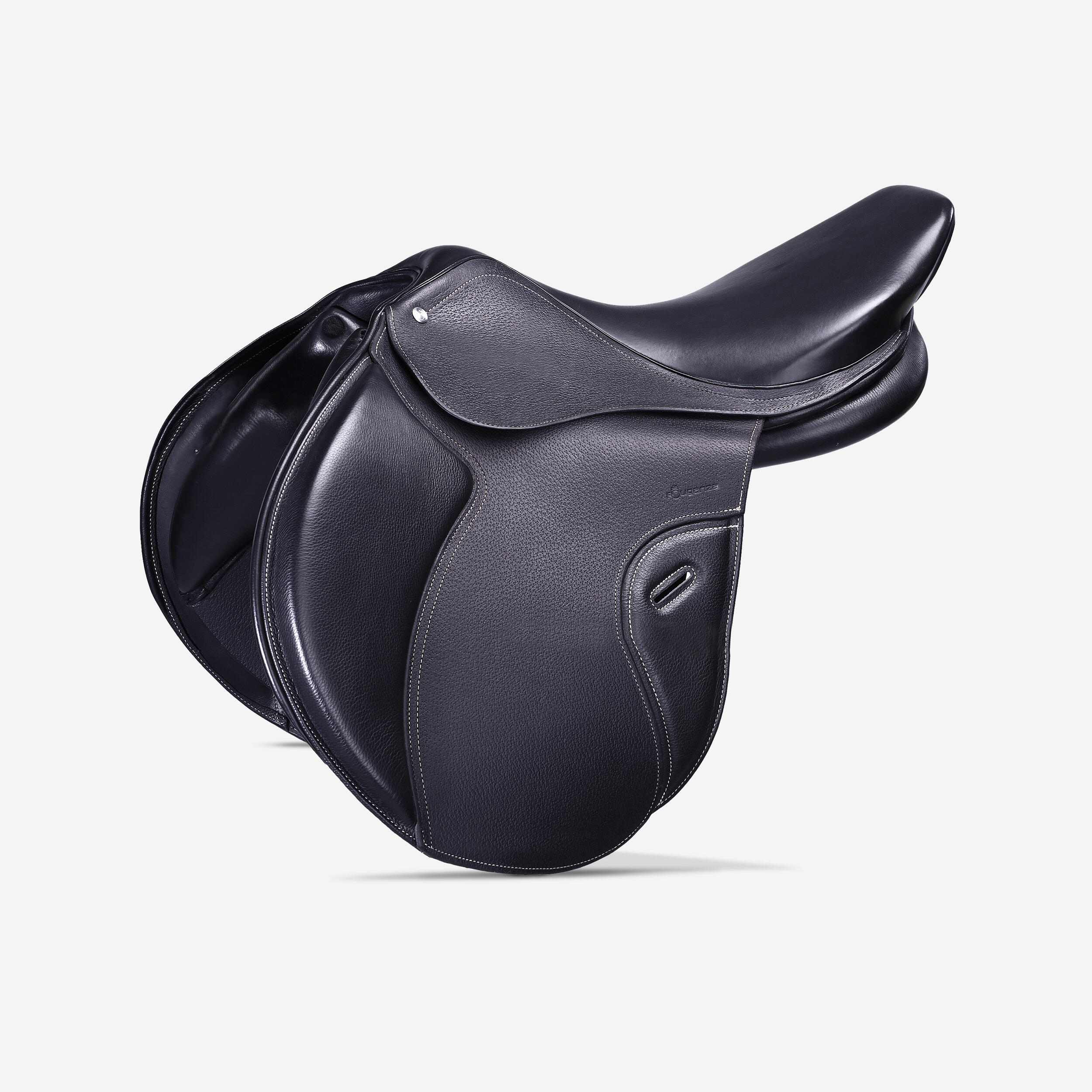 Fouganza - Selle Équitation Cuir Polyvalente 17,5" Cheval - Paddock Noire - Selle D'équitation - Sport Equestre - - 17.5" - Decathlon