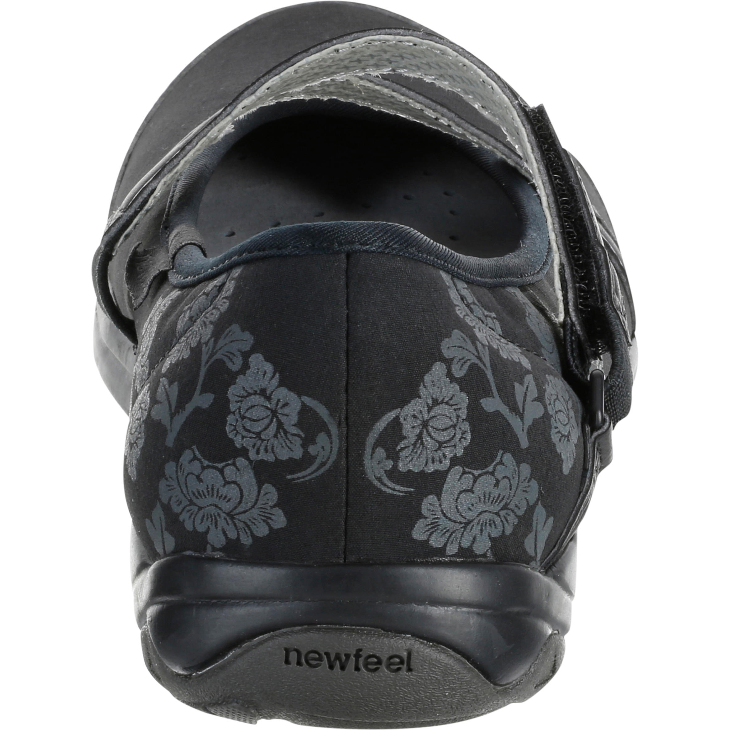 Damesballerina's Baoma voor sportief wandelen zwart/grijs 6/15
