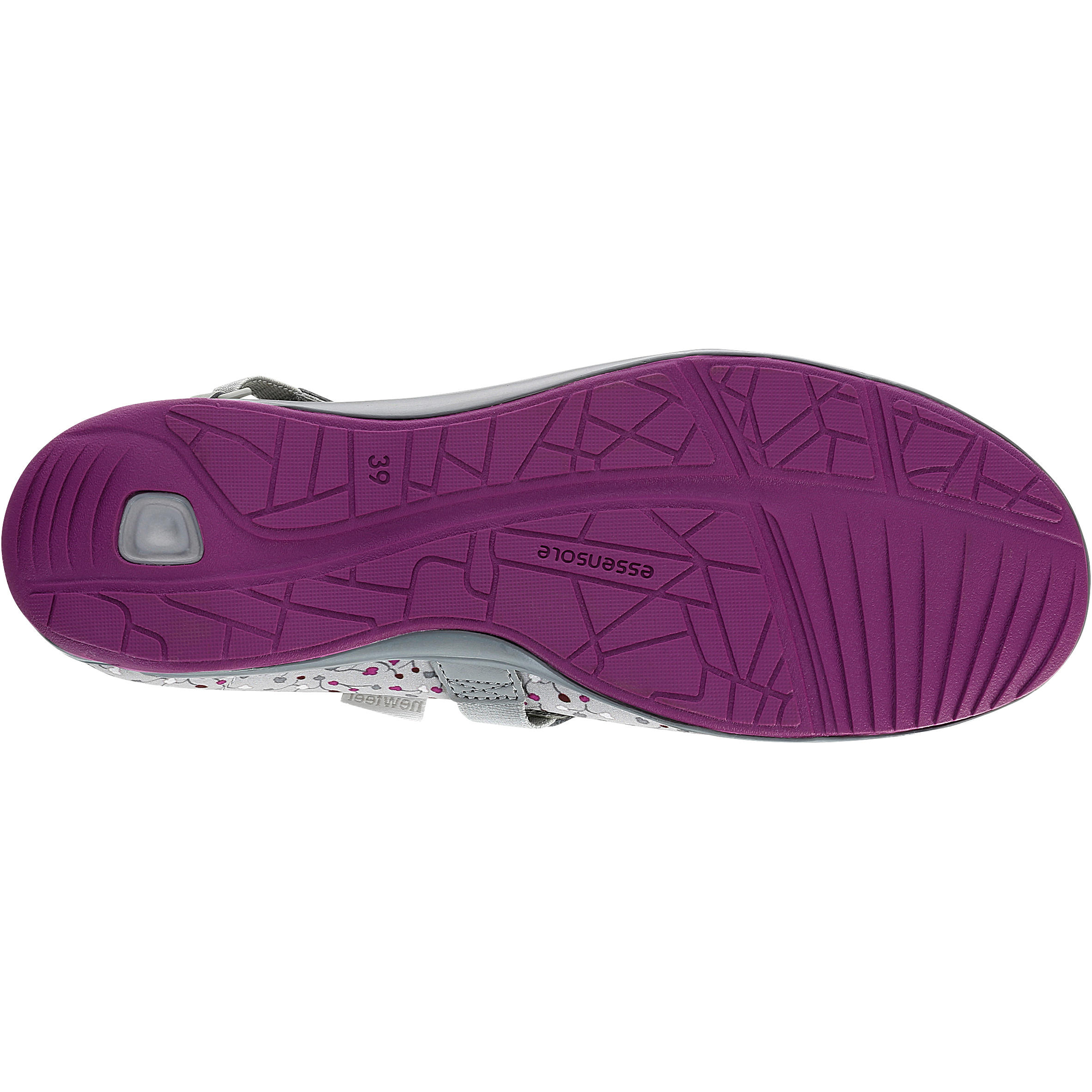 Baoma women's active walking Ballerina pumps - grey/purple  8/17