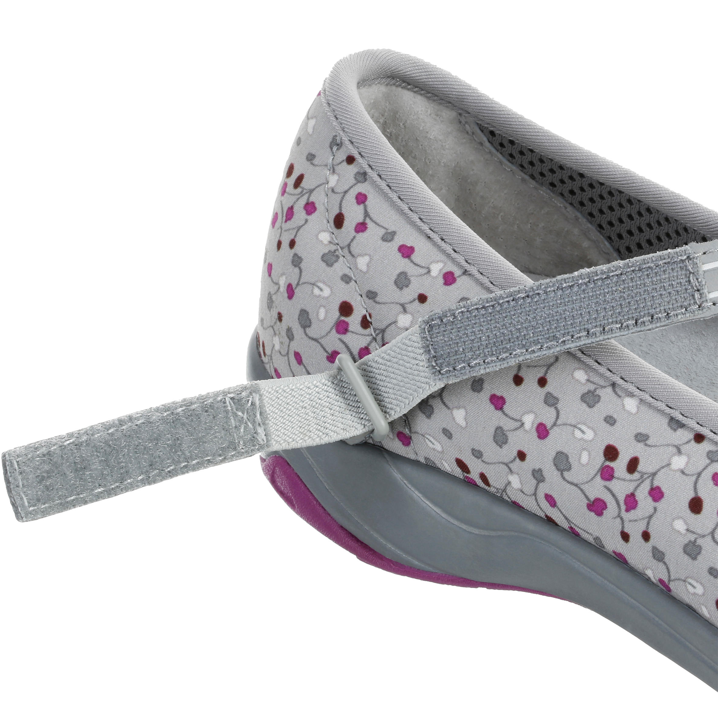 Baoma women's active walking Ballerina pumps - grey/purple  13/17
