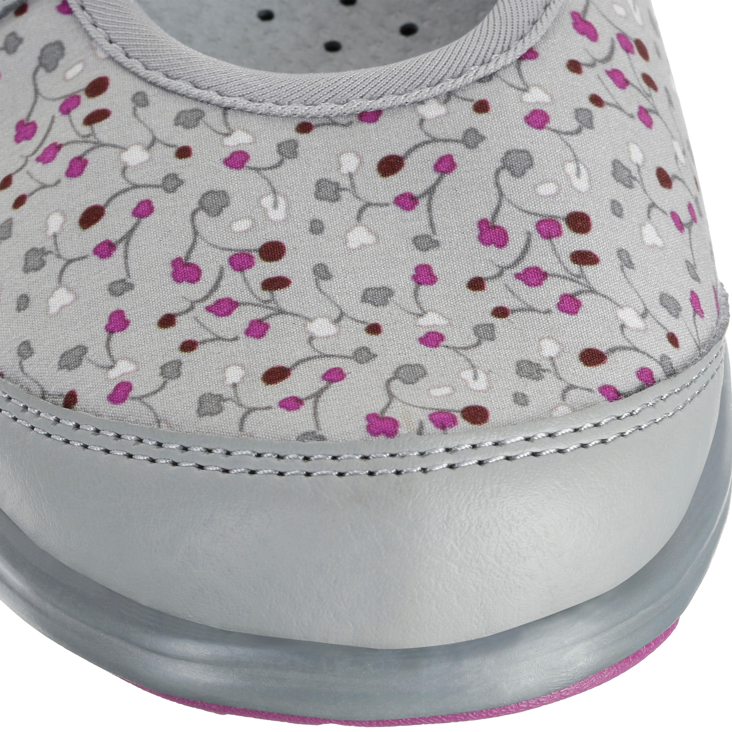 Baoma women's active walking Ballerina pumps - grey/purple  12/17