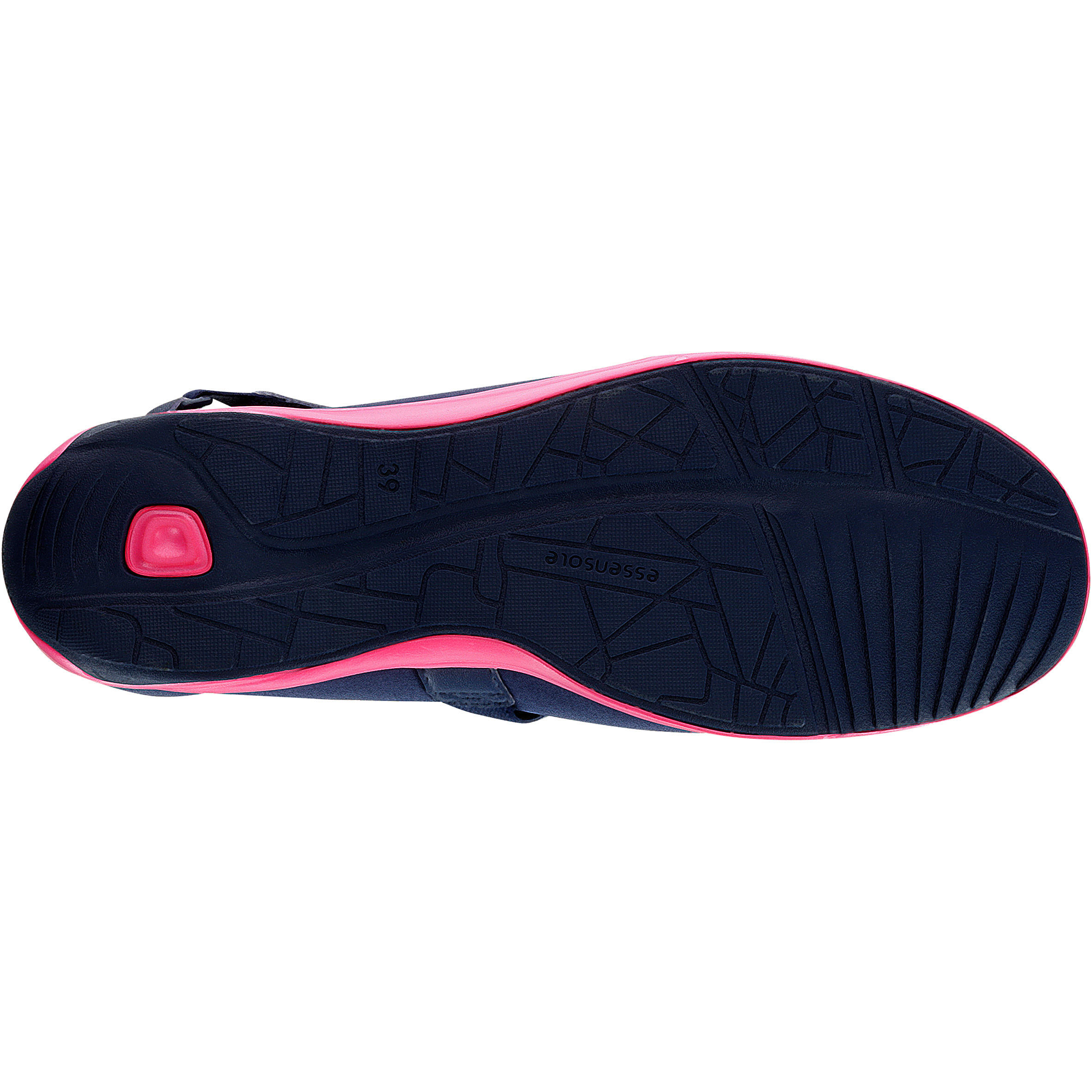 Baoma women's everyday walking ballerina pumps - navy blue/pink 8/19