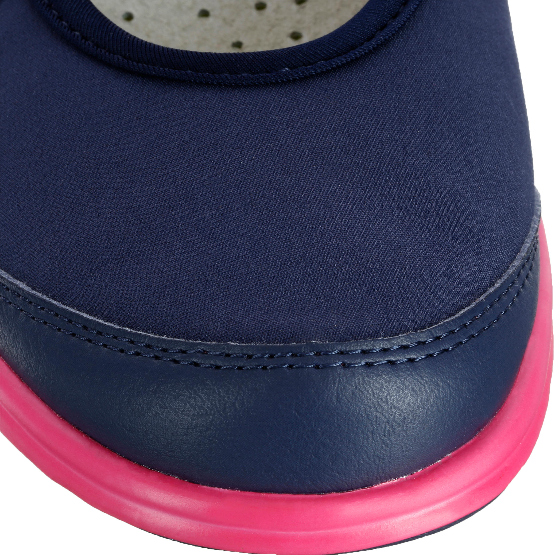 Baoma women's everyday walking ballerina pumps - navy blue/pink 11/19