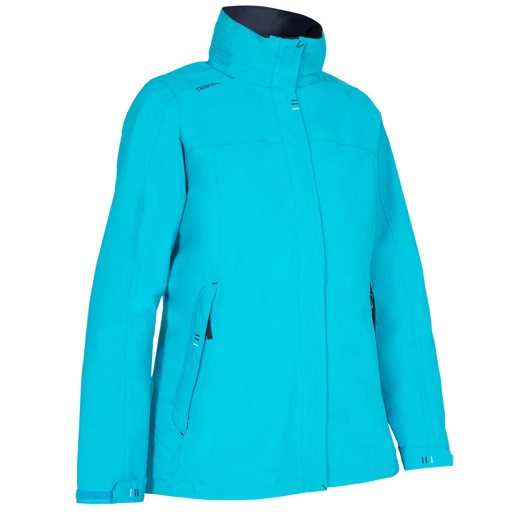 Wasserdichte, atmungsaktive Segeljacke Kostalde Damen, türkis