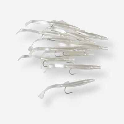 Softbait van 5,5 cm parelmoer x12 om te hengelen in zee