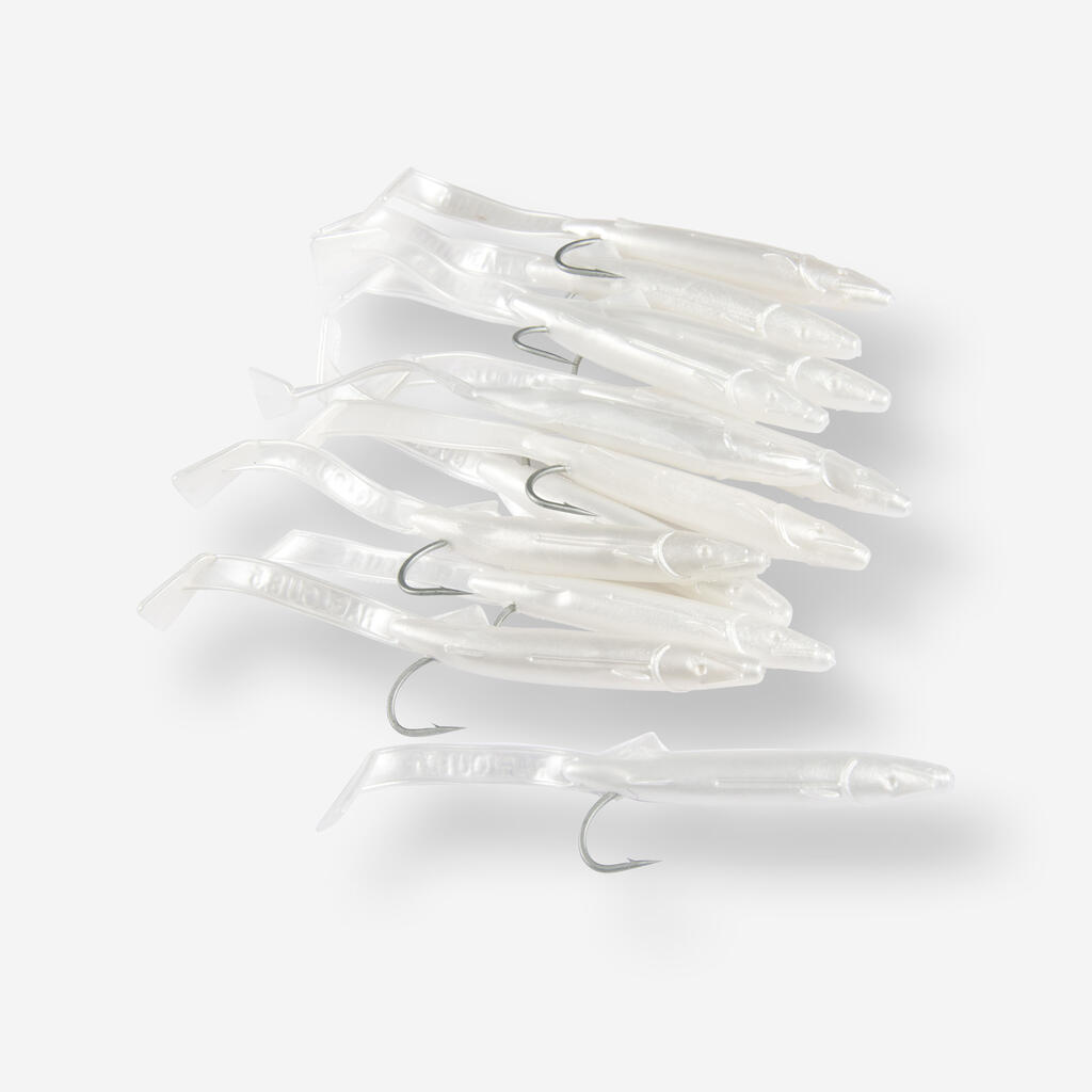 Varalice za morski ribolov Raglou Pearl 8,5 cm sedefasto bijele 12 kom