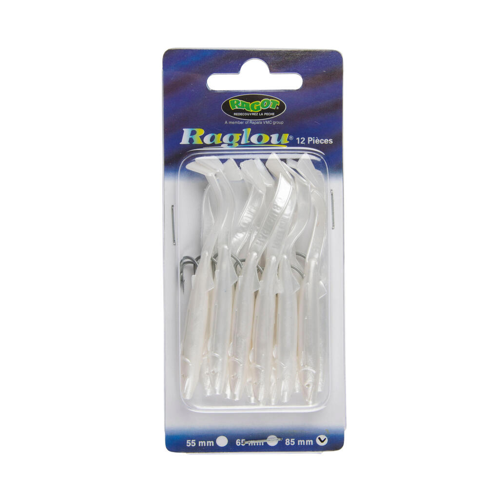 Raglou pearl white 8.5cm x12 sea fishing lure