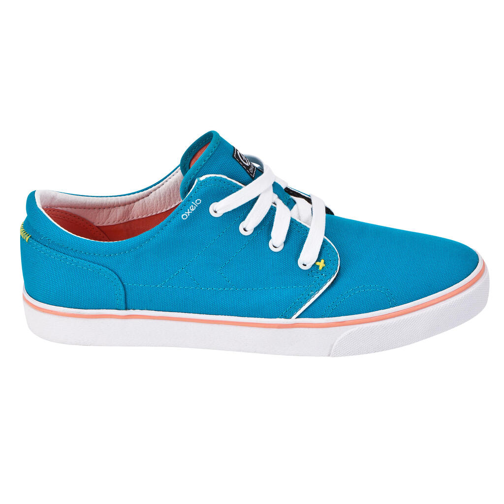 Skateschuhe Vulca 100 Canvas Low Skateboard Longboard Erwachsene Denim