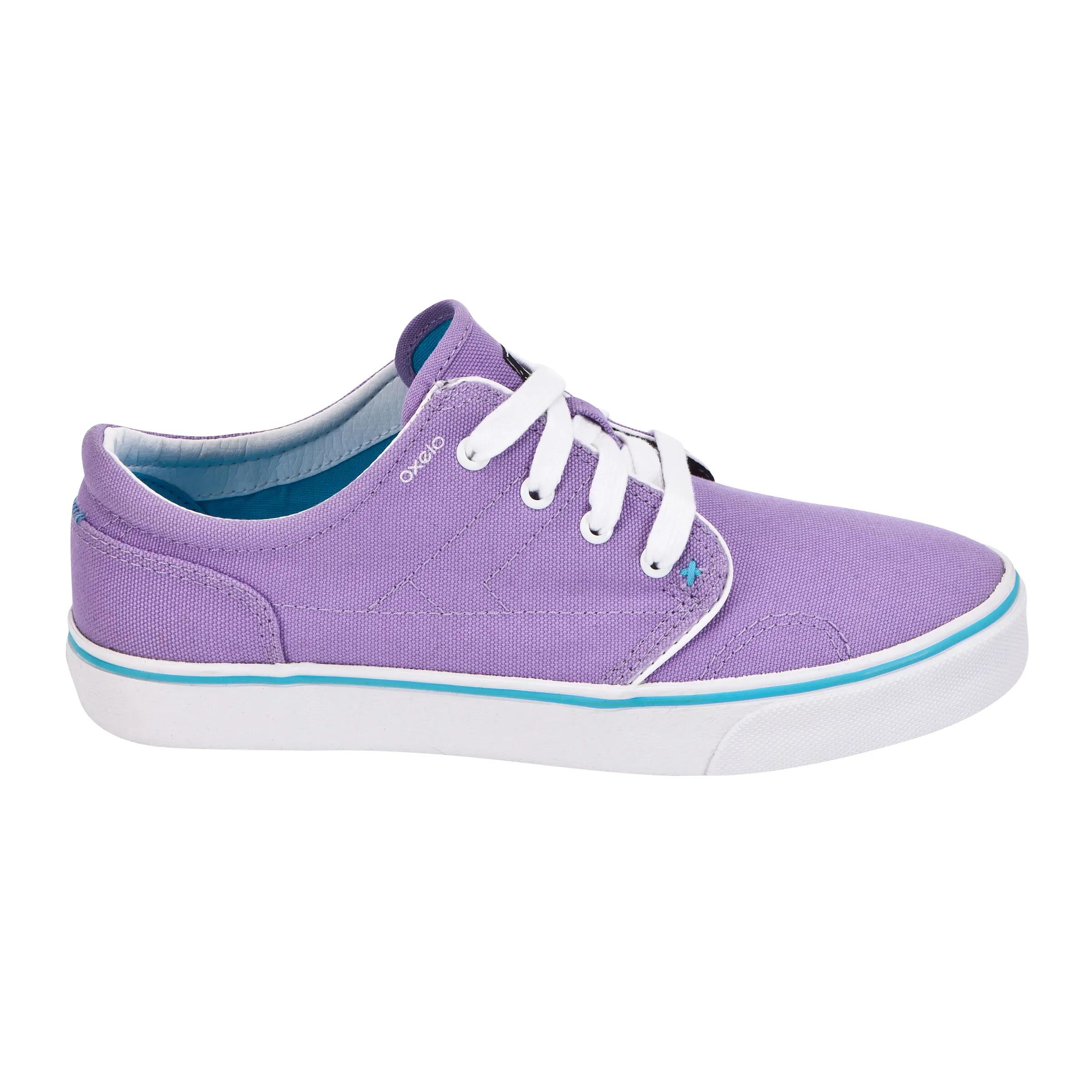 Vulca Canvas L Adult Skateboarding Longboarding Low Shoes - Purple Blue 2/8