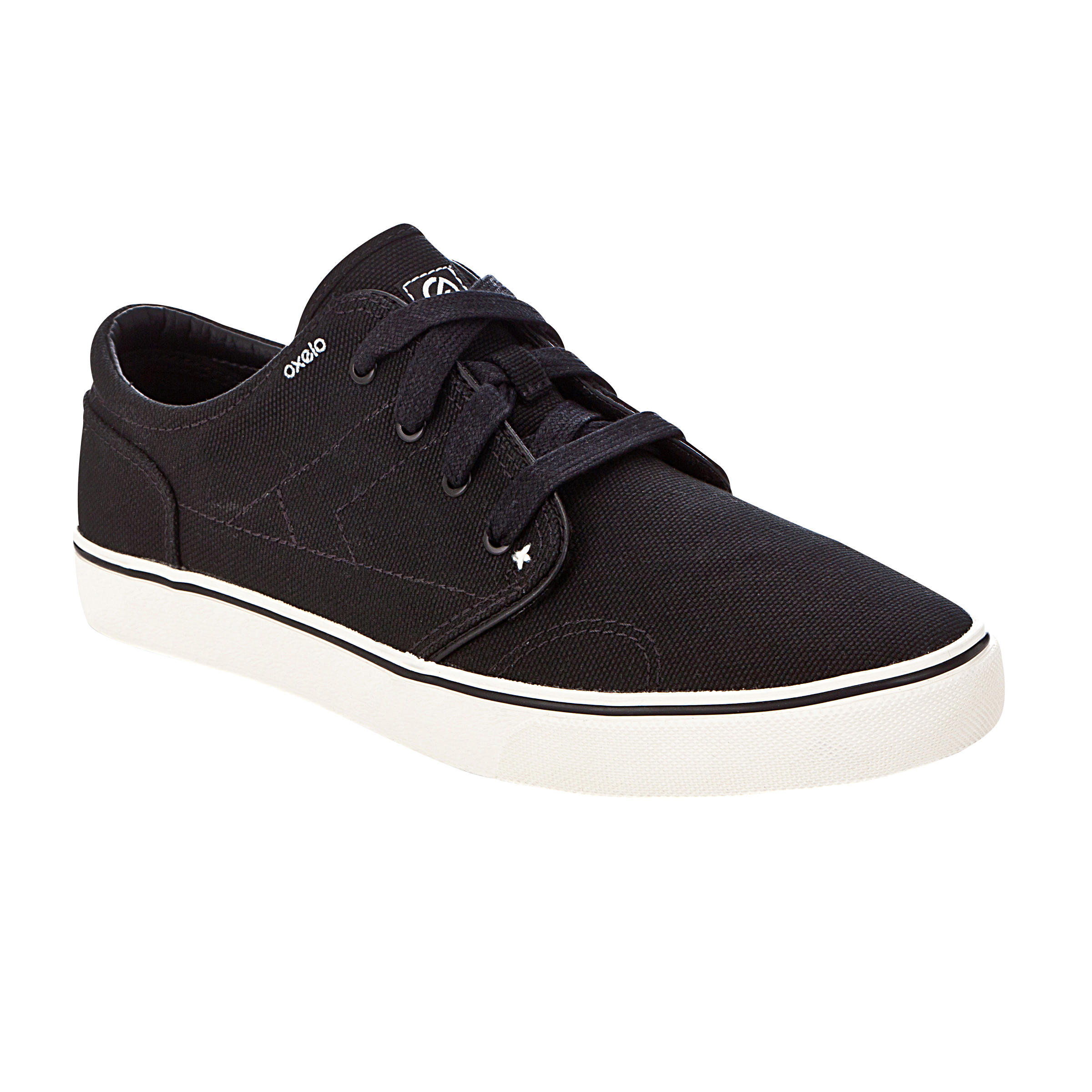 Zapatillas bajas de skateboard longboard VULCA 100 CANVAS negro Oxelo