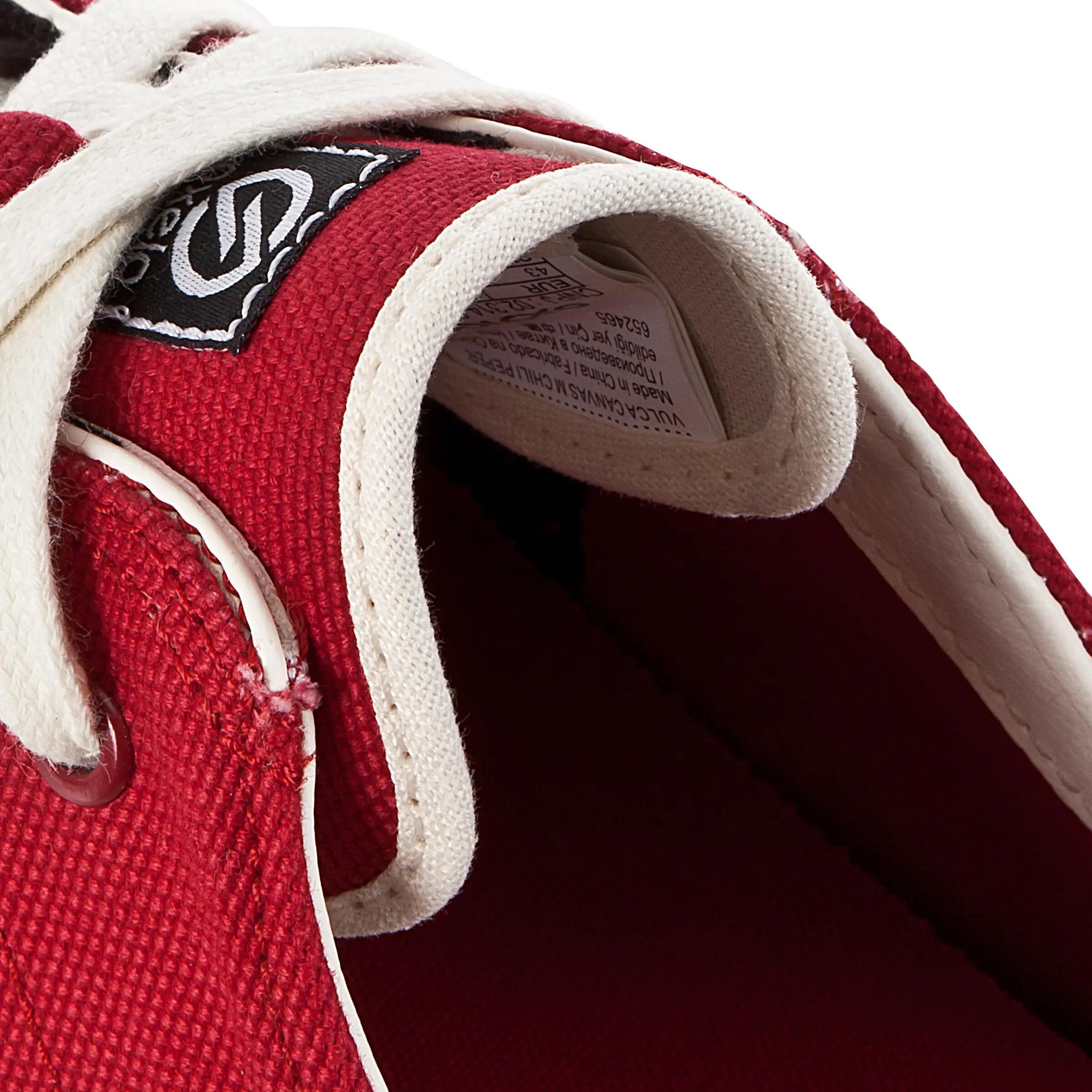 Vulca Canvas L Adult Skateboard Longboard Low-Rise Shoes - Red 5/10