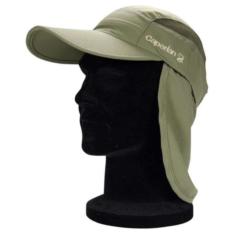 Cappellino Pieghevole Pesca 500 Verde Militare Caperlan