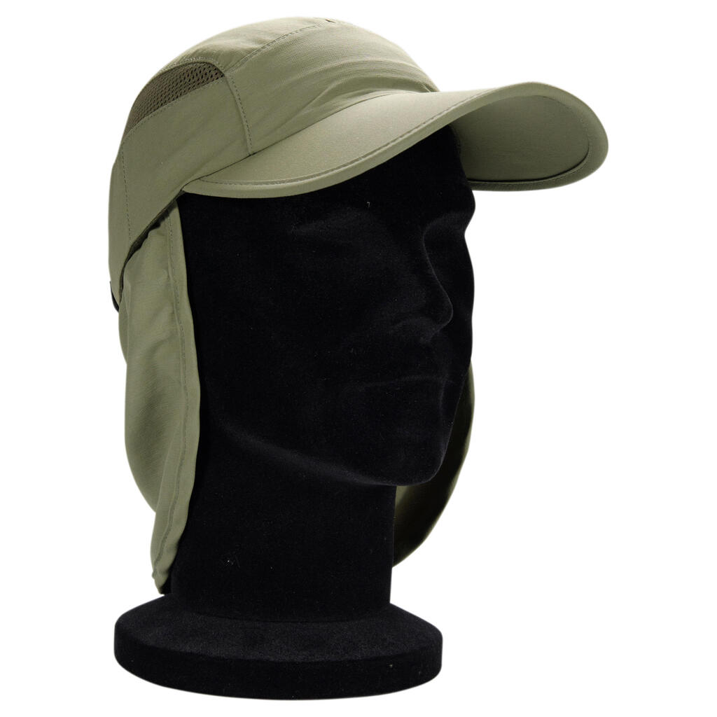 Folding fishing cap 500 khaki