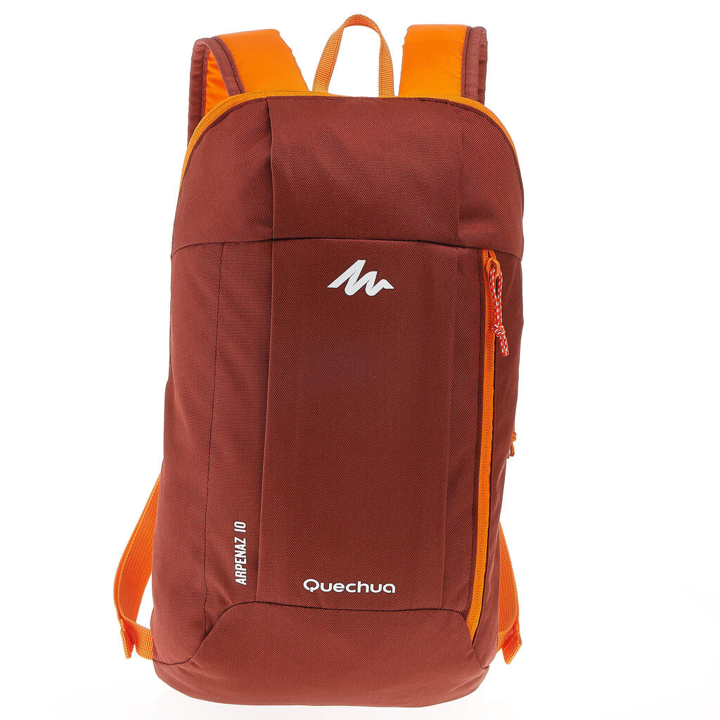 Wanderrucksack Arpenaz 10L bordeaux/orange