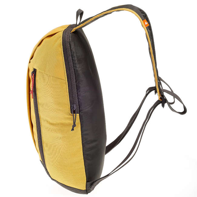 QUECHUA Arpenaz 10L day hiking backpack yellow/grey